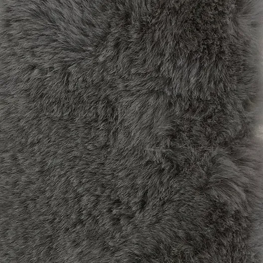 Charcoal Faux Fur Crate Mat