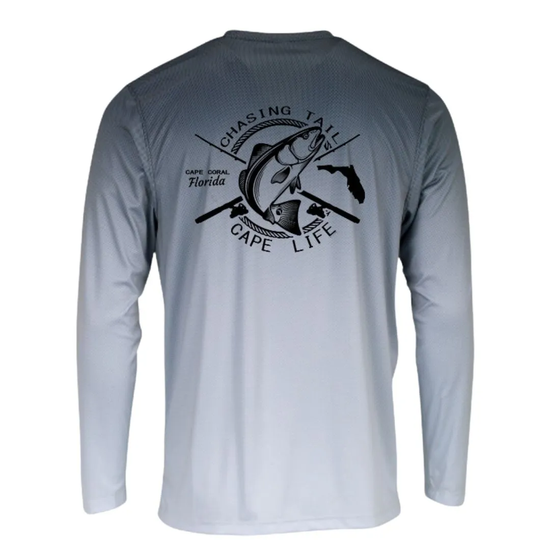 Chasing Tail UPF50 Sun Shirt - Dryfit Sun Protection Fish Graphic Tee