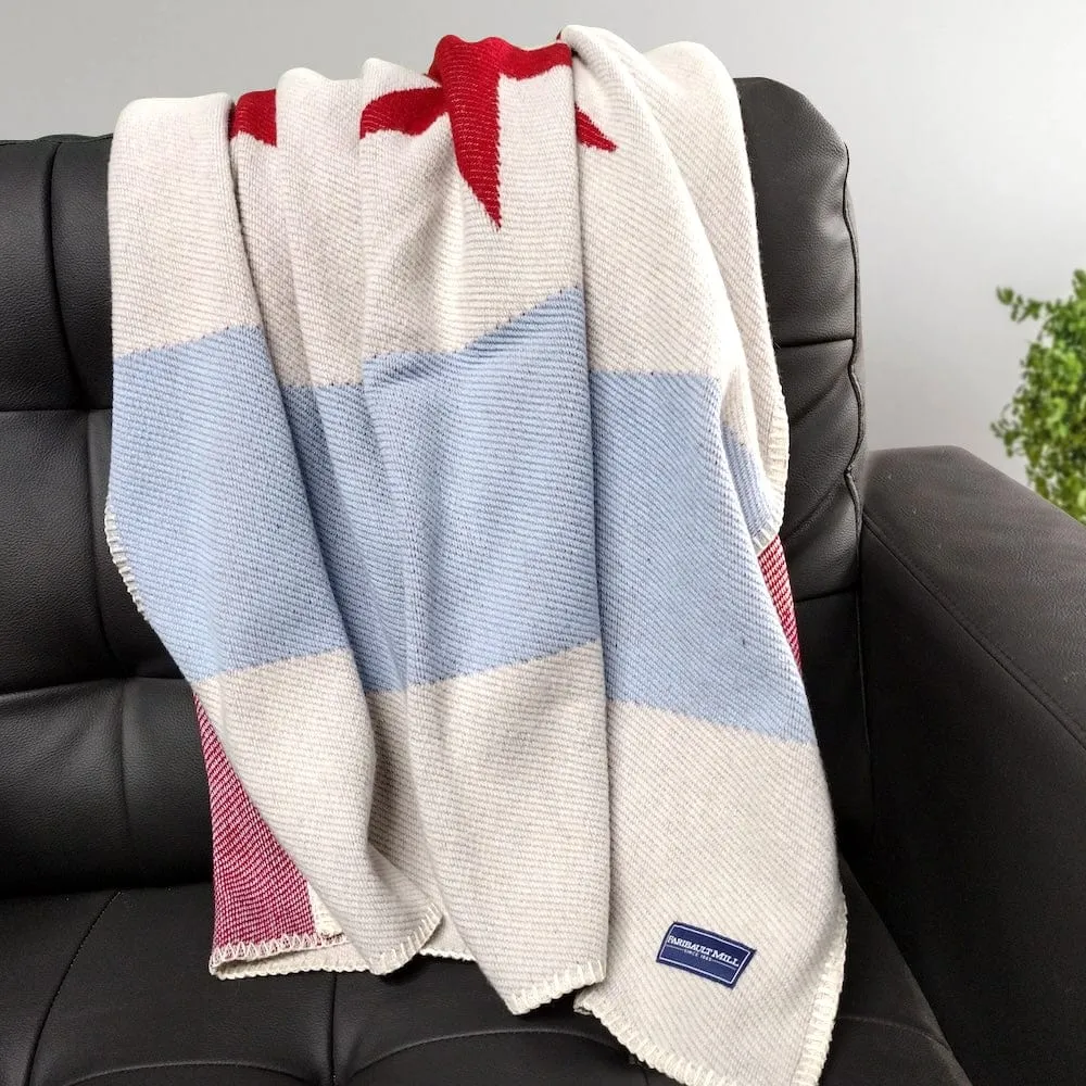 Chicago Flag Wool Throw