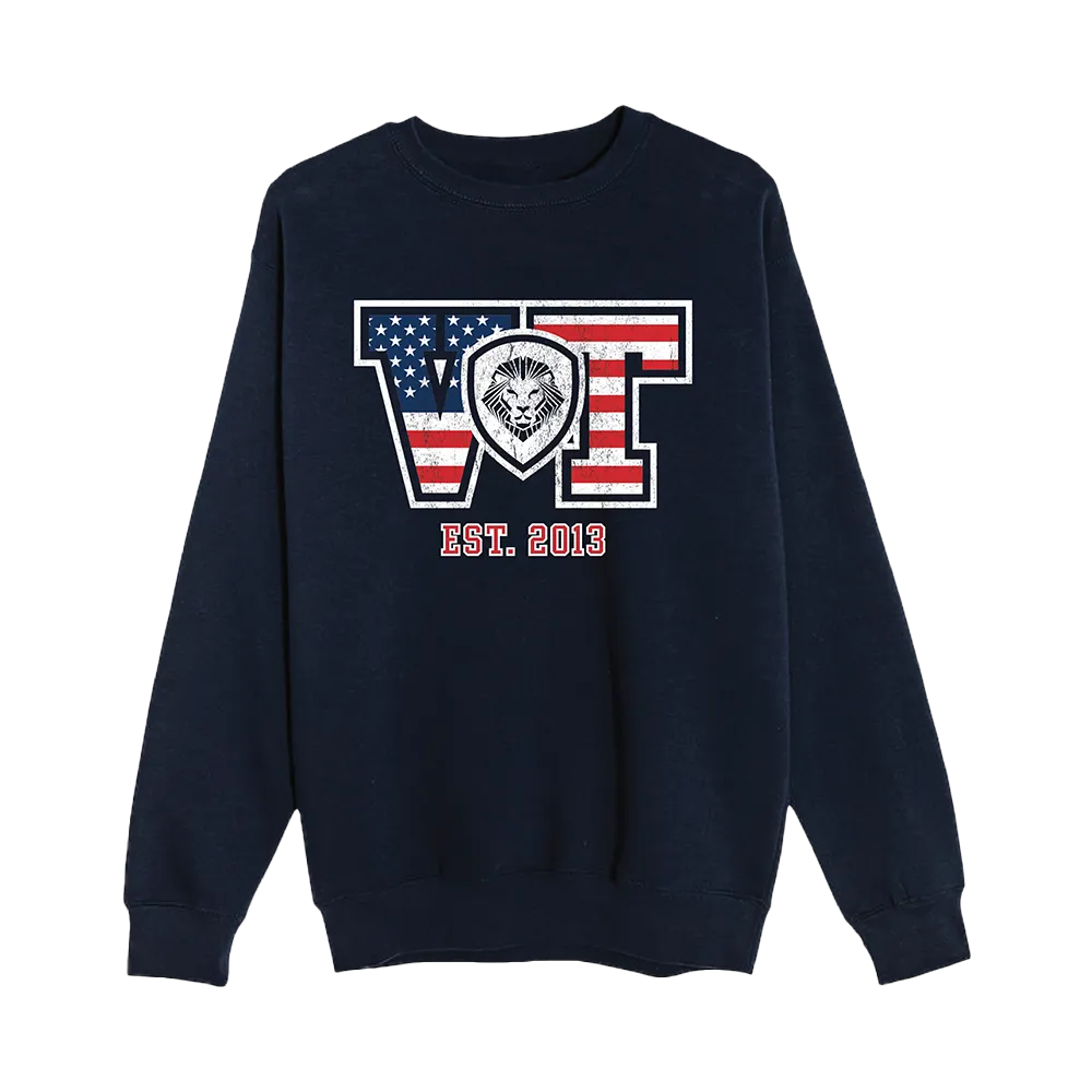 Collegiate VT Crewneck Sweatshirt - Navy