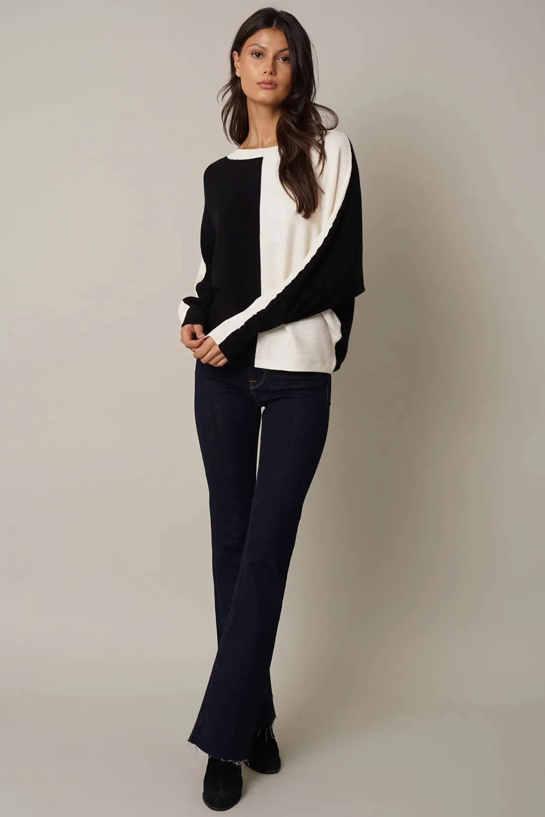 Color Block Dolman Sweater