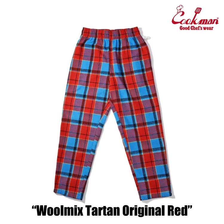 Cookman Chef Pants - Woolmix Tartan : Original Red