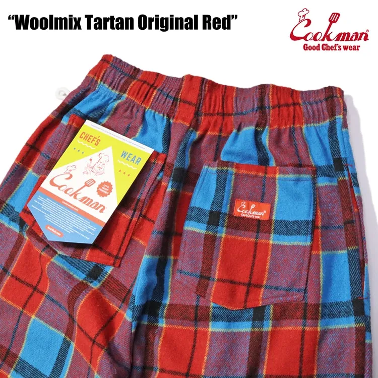 Cookman Chef Pants - Woolmix Tartan : Original Red