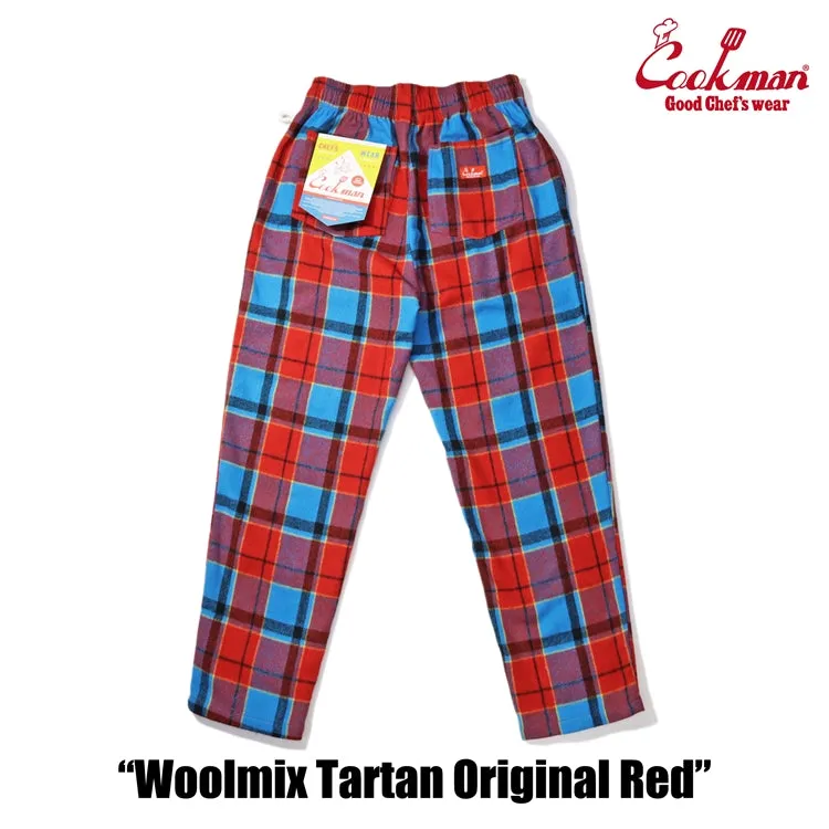 Cookman Chef Pants - Woolmix Tartan : Original Red