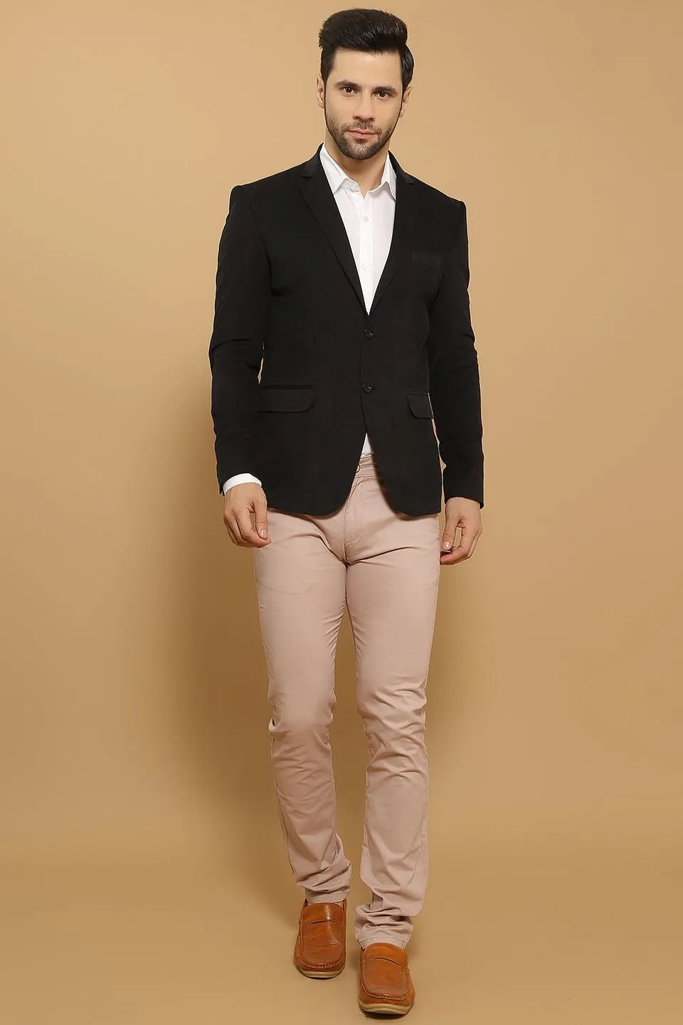 Corduroy Cotton Black Blazer