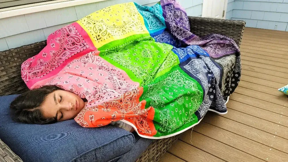 Cotton Patchwork Multi Bandana Blanket