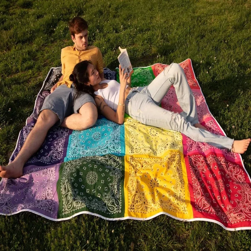 Cotton Patchwork Multi Bandana Blanket