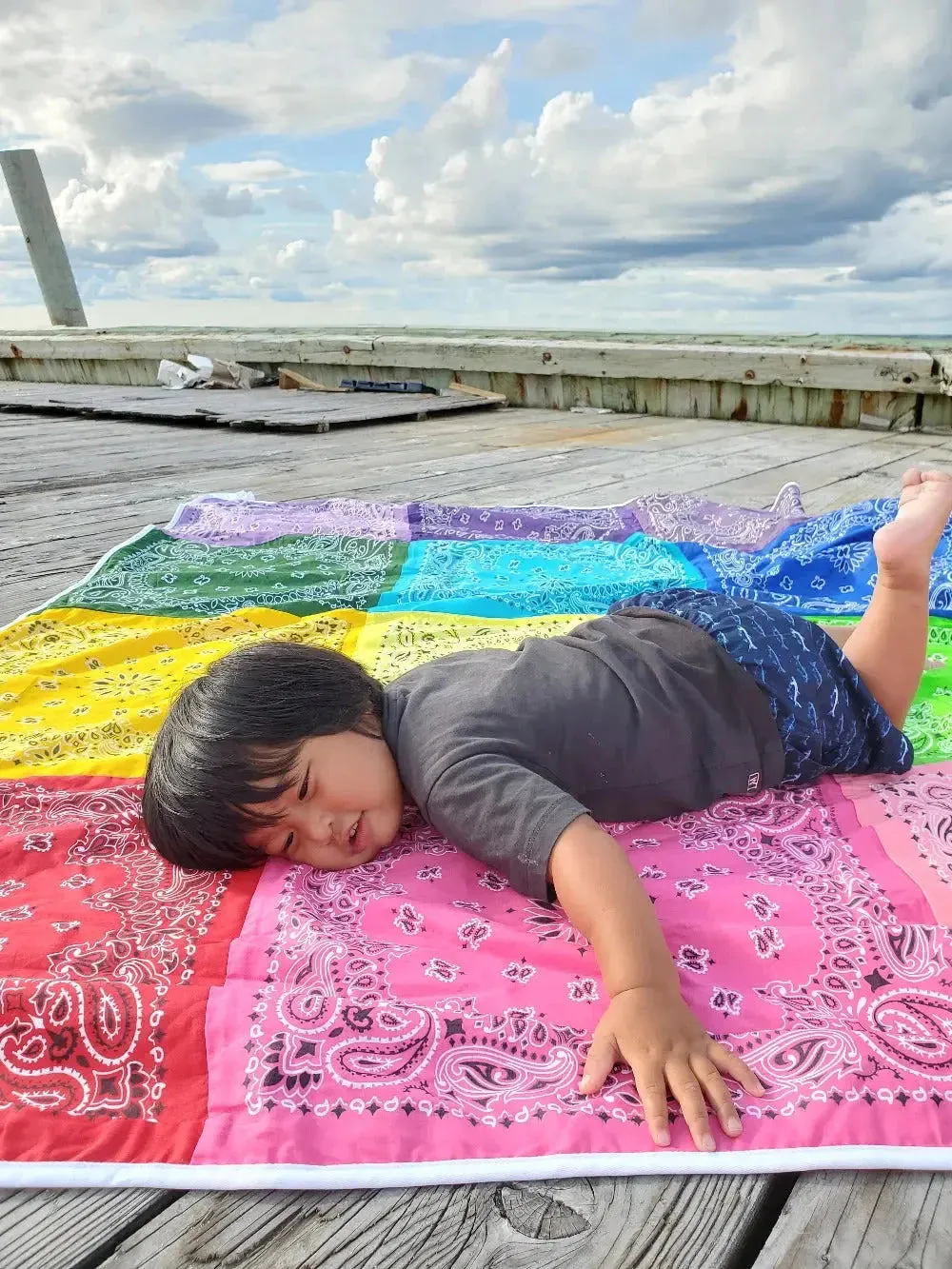 Cotton Patchwork Multi Bandana Blanket