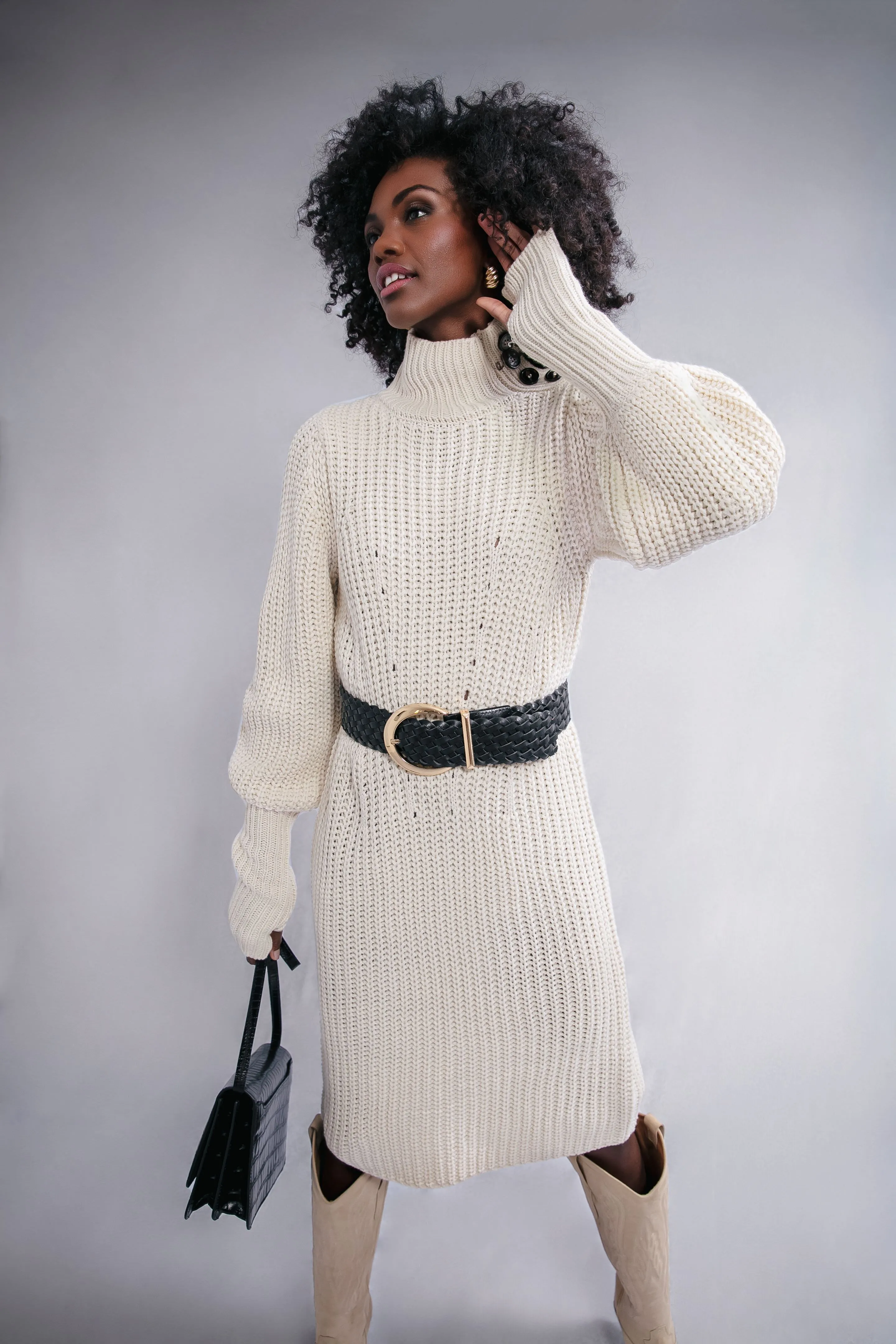 Cream Sweater Dress