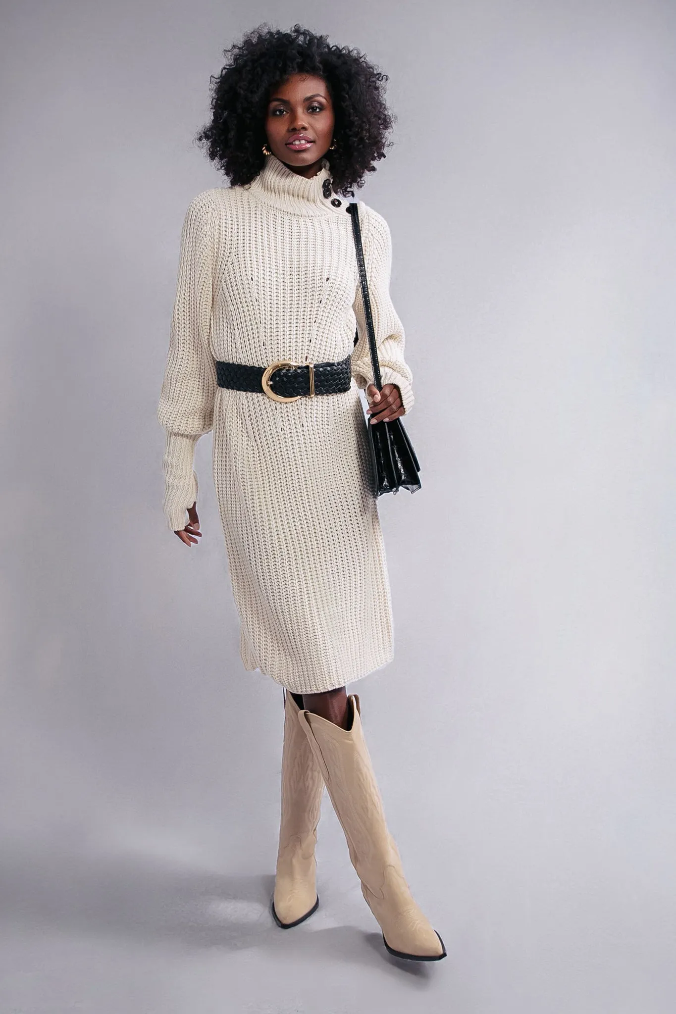 Cream Sweater Dress