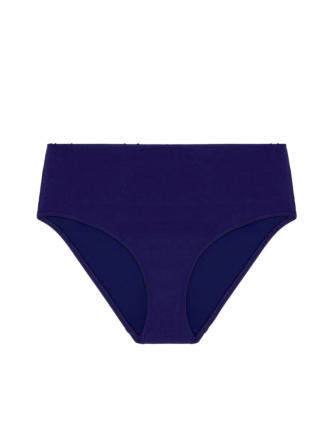 Culotte de bain taille haute - Minuit