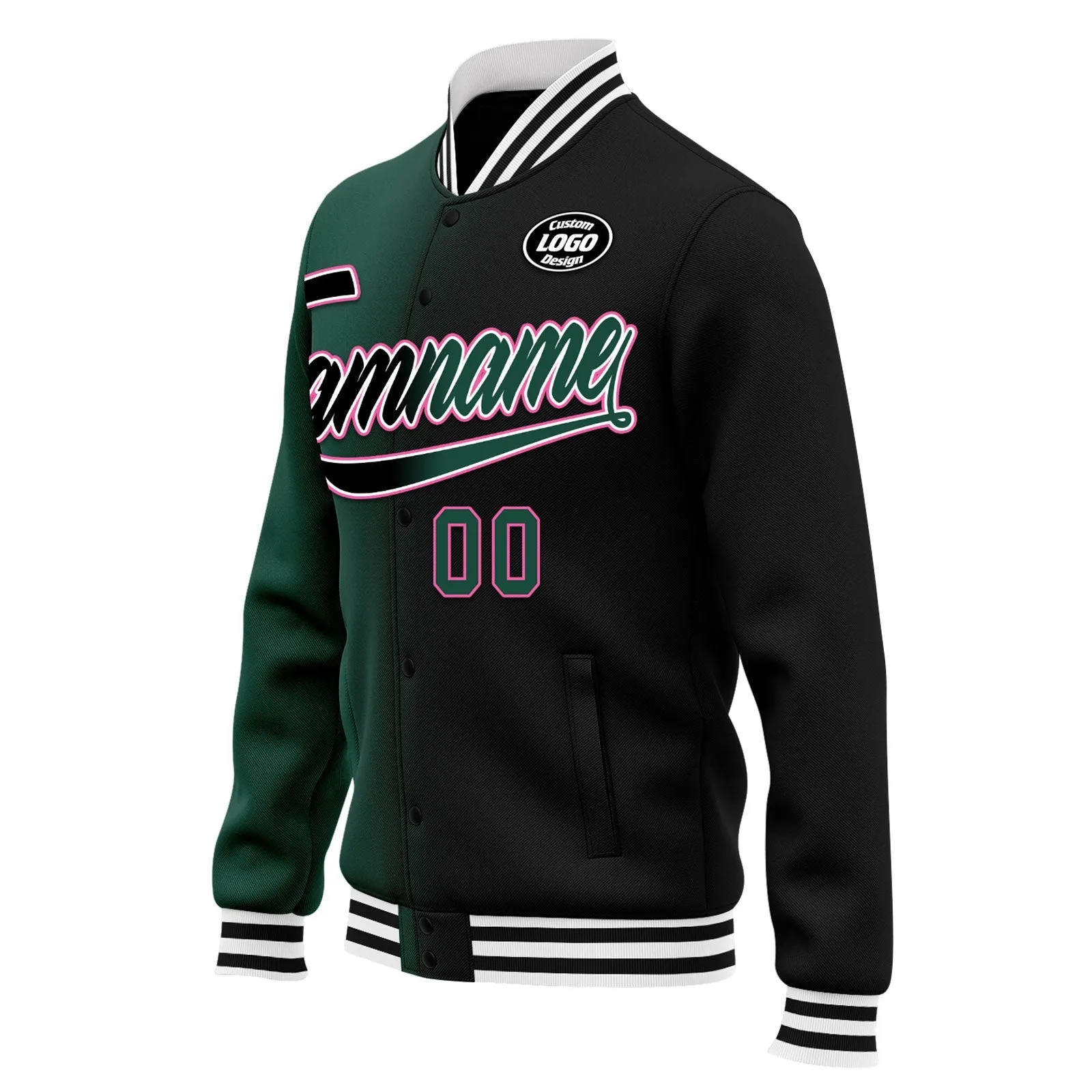 Custom Gradient Fashion Jacket Bomber Full-Snap Varsity Letterman Personalized Jacket FZ005-D028016-7