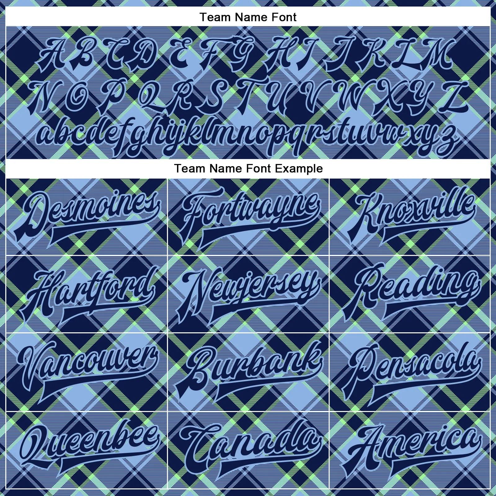 Custom Navy Light Blue-Neon Green Check Board 3D Pattern Design Bomber Full-Snap Varsity Letterman Jacket