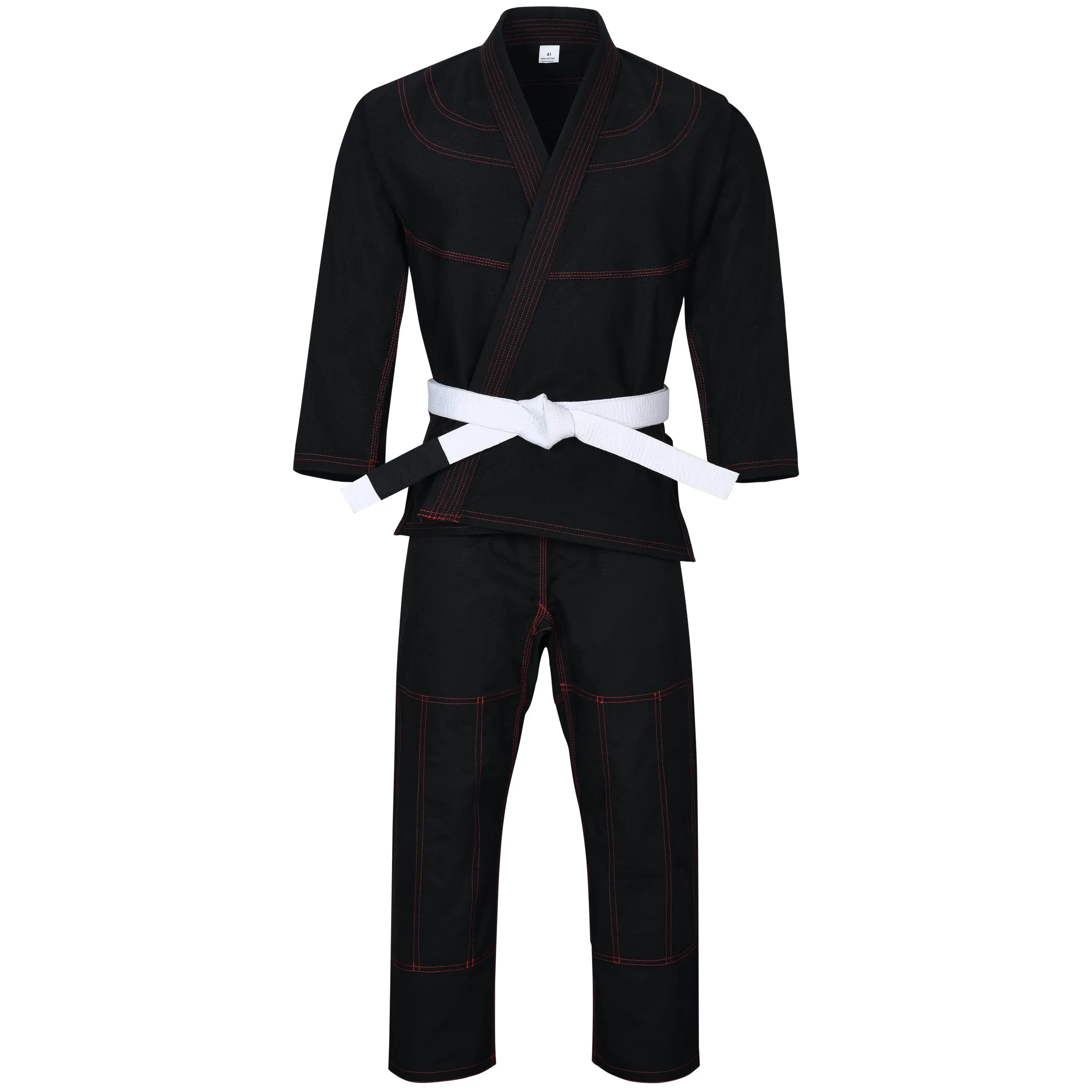 Customized Black Brazilian Jiu Jitsu Gi For Men, BJJ Gi Women Grappling gi ULTRA LIGHT, PRESHRUNK Sweat Wicking Fabric