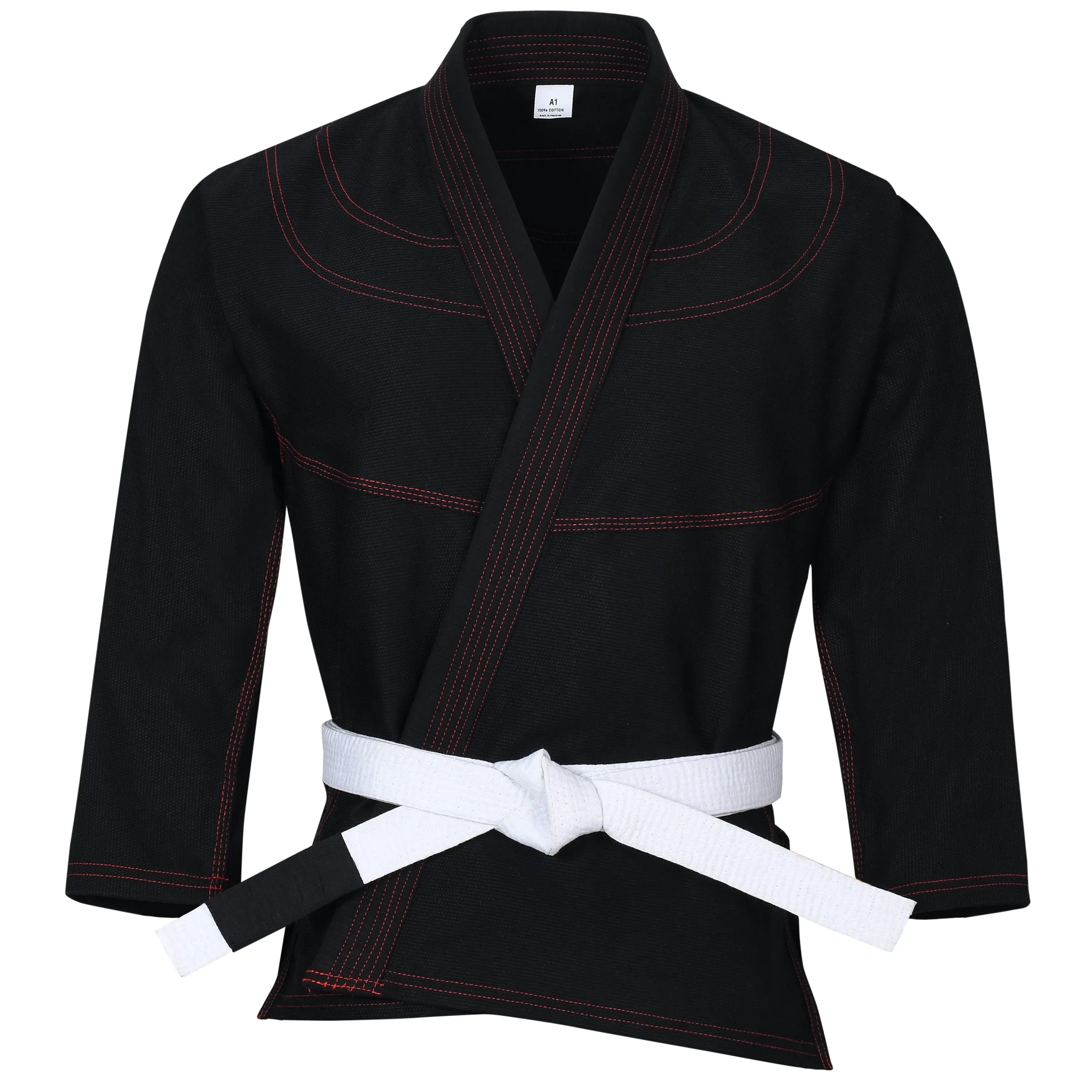 Customized Black Brazilian Jiu Jitsu Gi For Men, BJJ Gi Women Grappling gi ULTRA LIGHT, PRESHRUNK Sweat Wicking Fabric