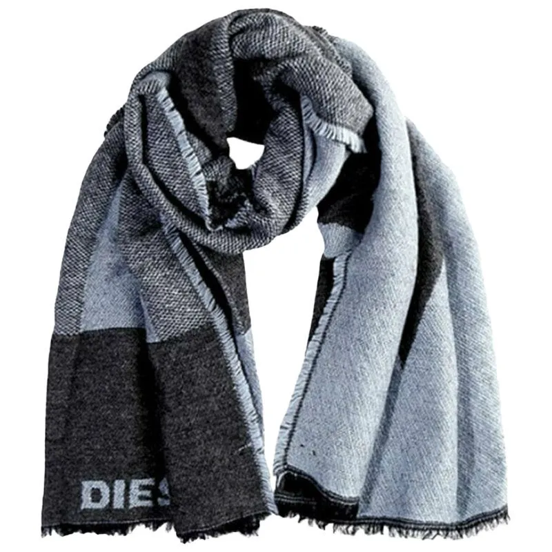 DIESEL S BLANKET SCIARPA Womens Scarf Winter Shawl Wrap Ladies Warm Scarves Grey