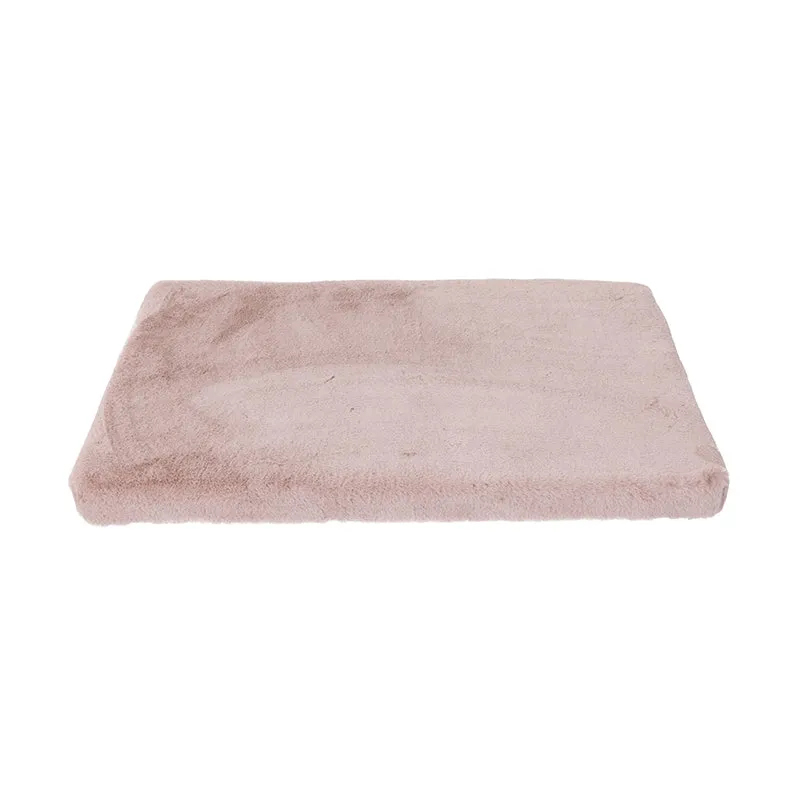 Dusty Pink Faux Fur Crate Mat