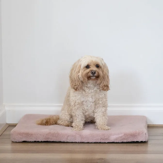 Dusty Pink Faux Fur Crate Mat