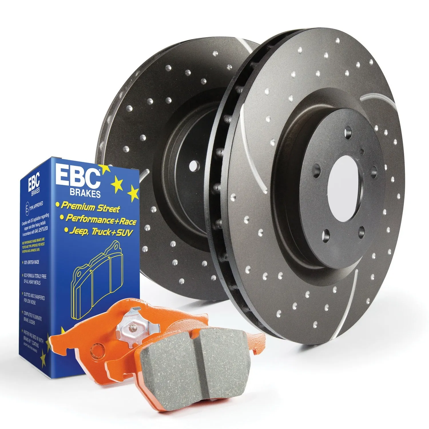 EBC Brakes S8KF1003 S8 Kits Orangestuff and GD Rotors