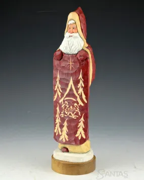 Ellis Olson 10.3 inch Scenic Santa with Quilt