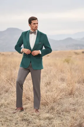 Emerald Green Tuxedos in Slim Fit Venice Velvet