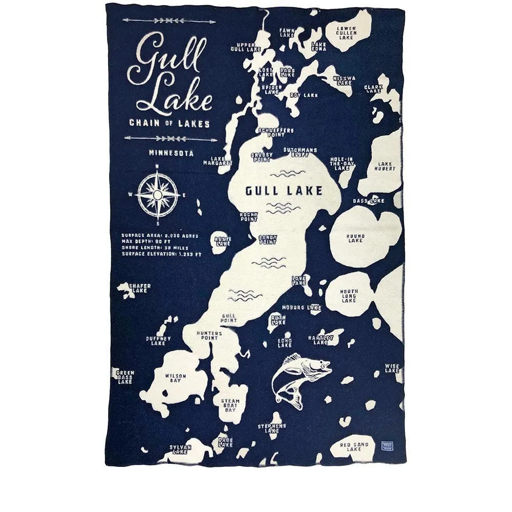 Factory Second Gull Lake Wool Throw Blanket