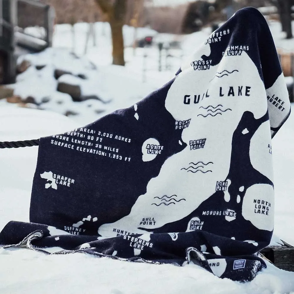 Factory Second Gull Lake Wool Throw Blanket