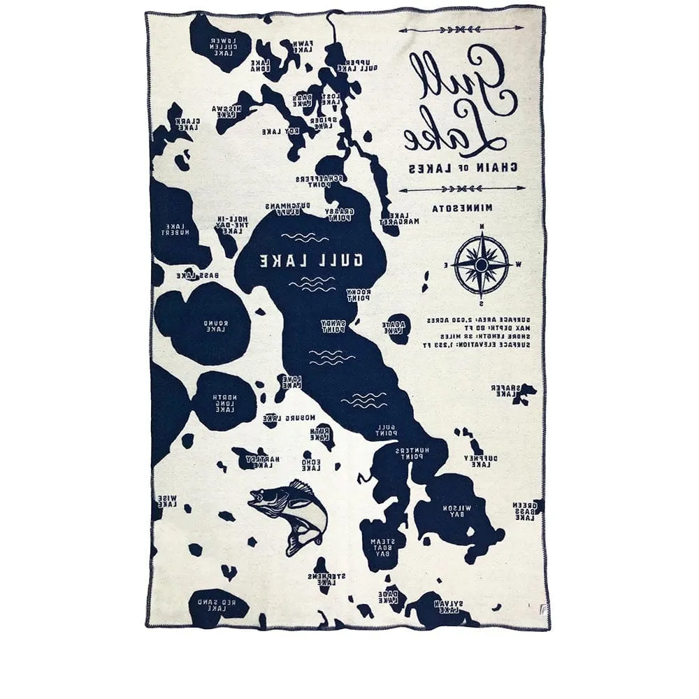 Factory Second Gull Lake Wool Throw Blanket