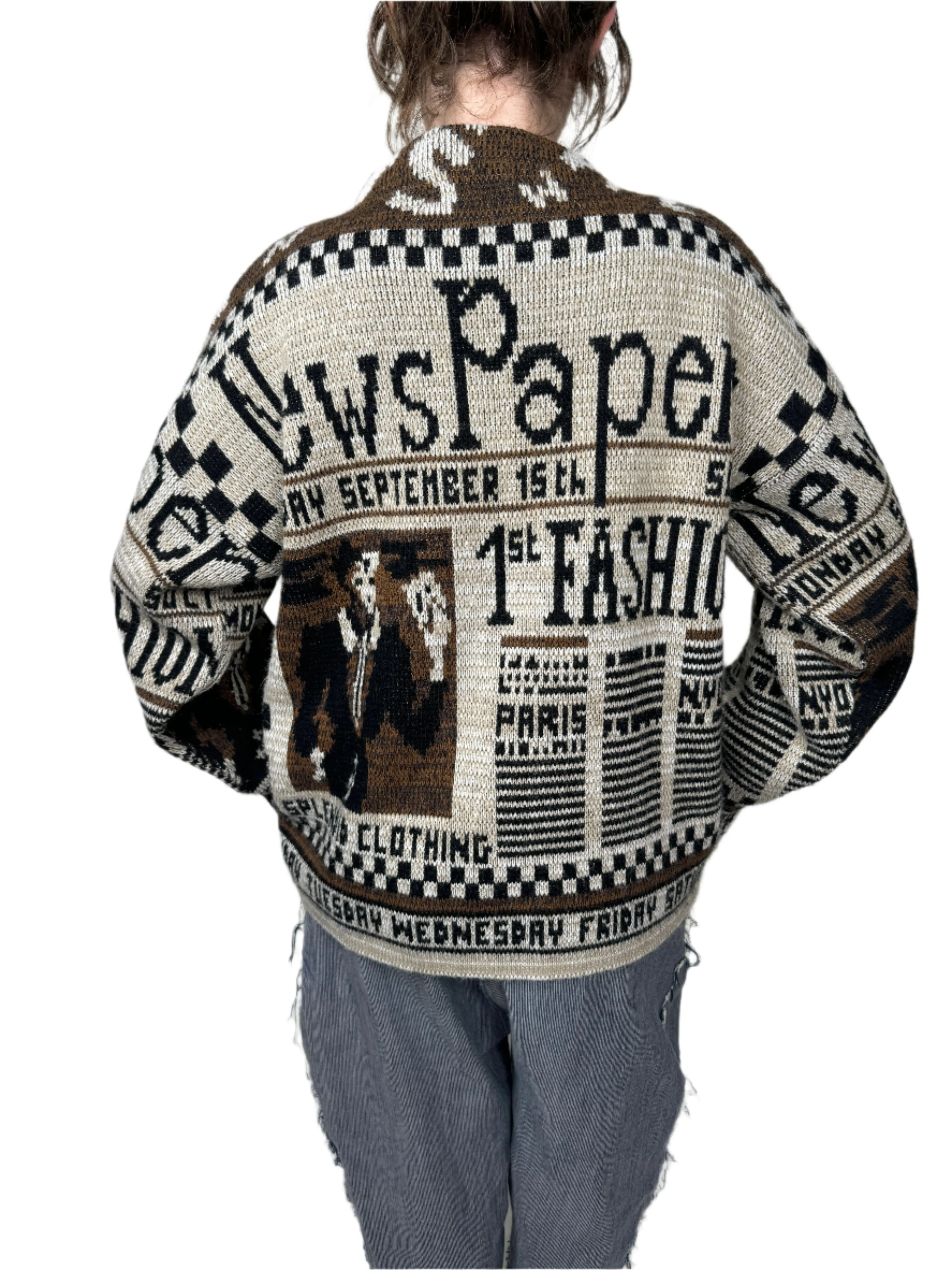 Fashion Newspaper Sweater 1970s