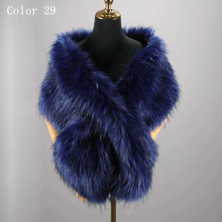 Faux Fur Fashion Evening Wedding Party Shawl Wrap Stoles