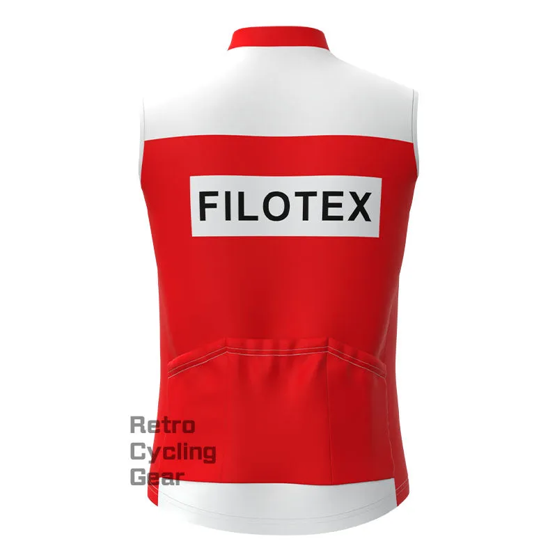 Filotex Red Fleece Retro Cycling Vest