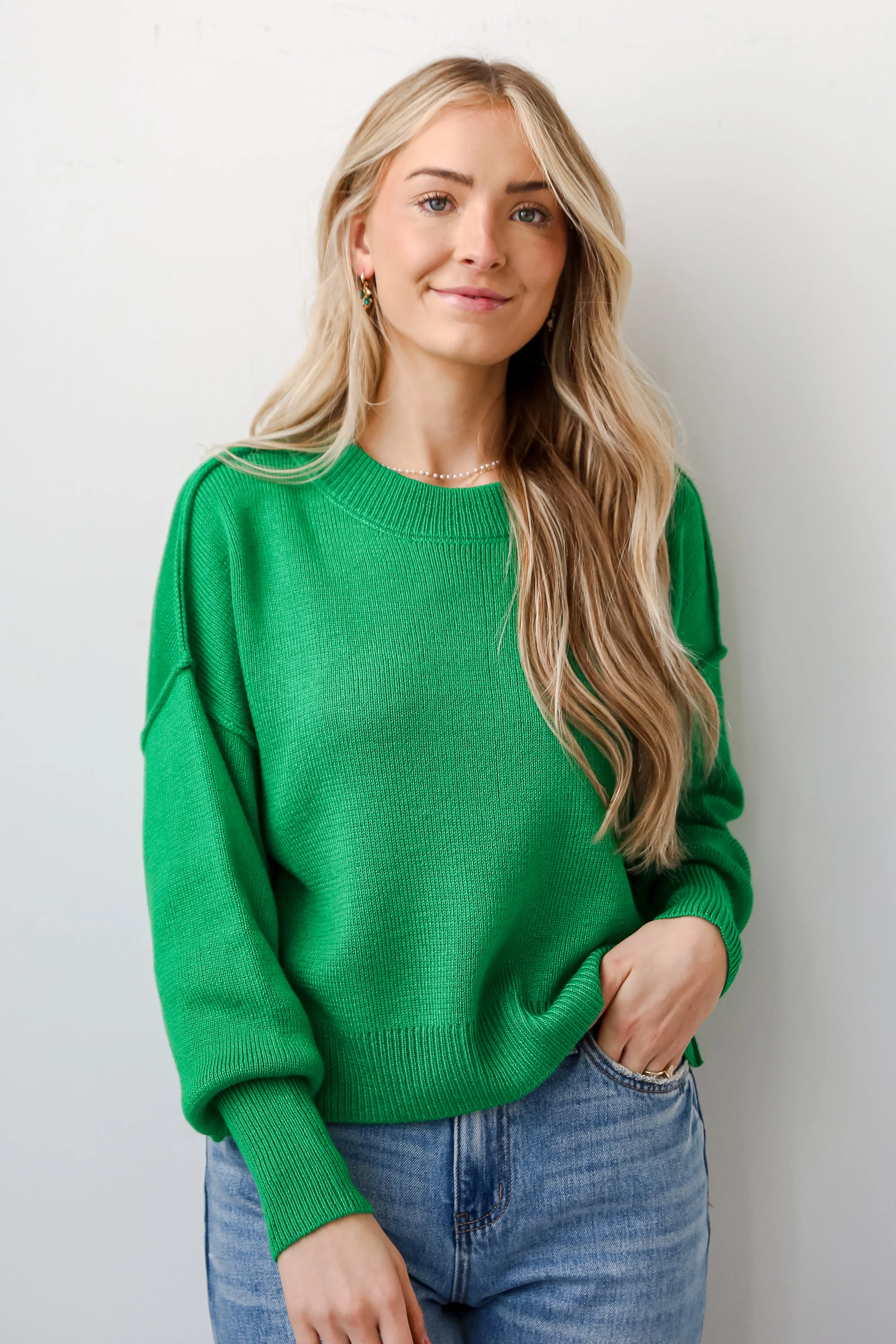 FINAL SALE - Must Be Adored Kelly Green Sweater