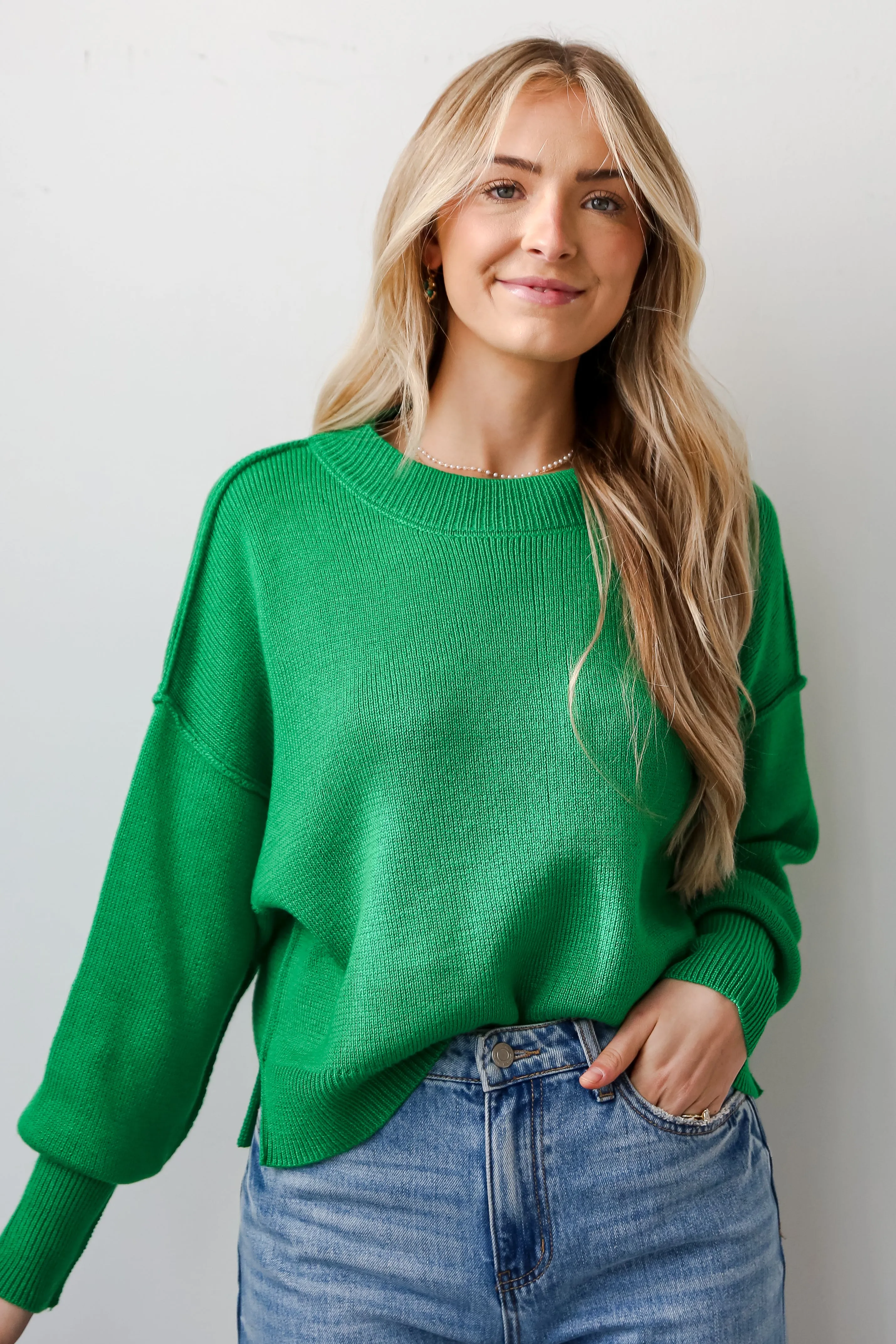 FINAL SALE - Must Be Adored Kelly Green Sweater