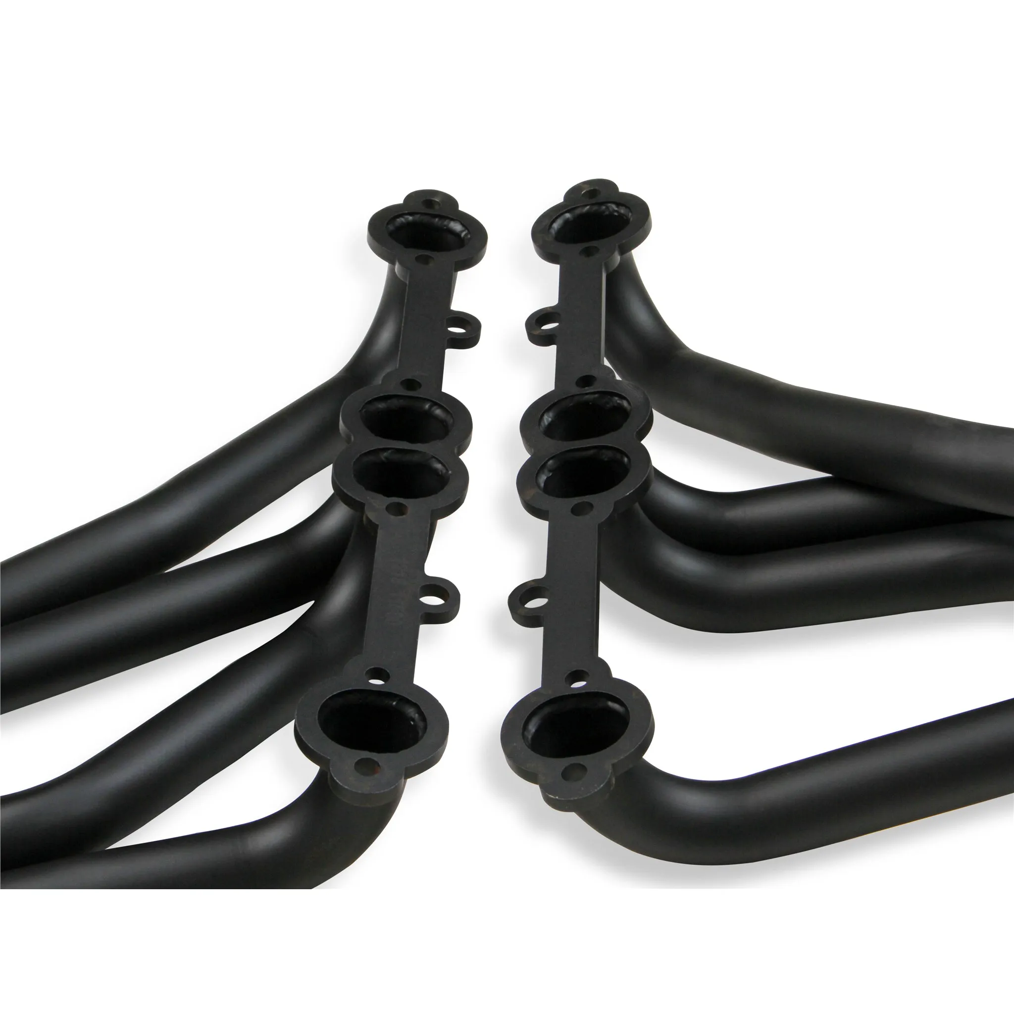 Flowtech Long Tube Headers - 1966-87 Chevy/GMC 1500/2500/3500/1988-91 Chevy/GMC 1-Ton Crew Cab - 283/400 - 1.5" - 3" Collector - Black Paint