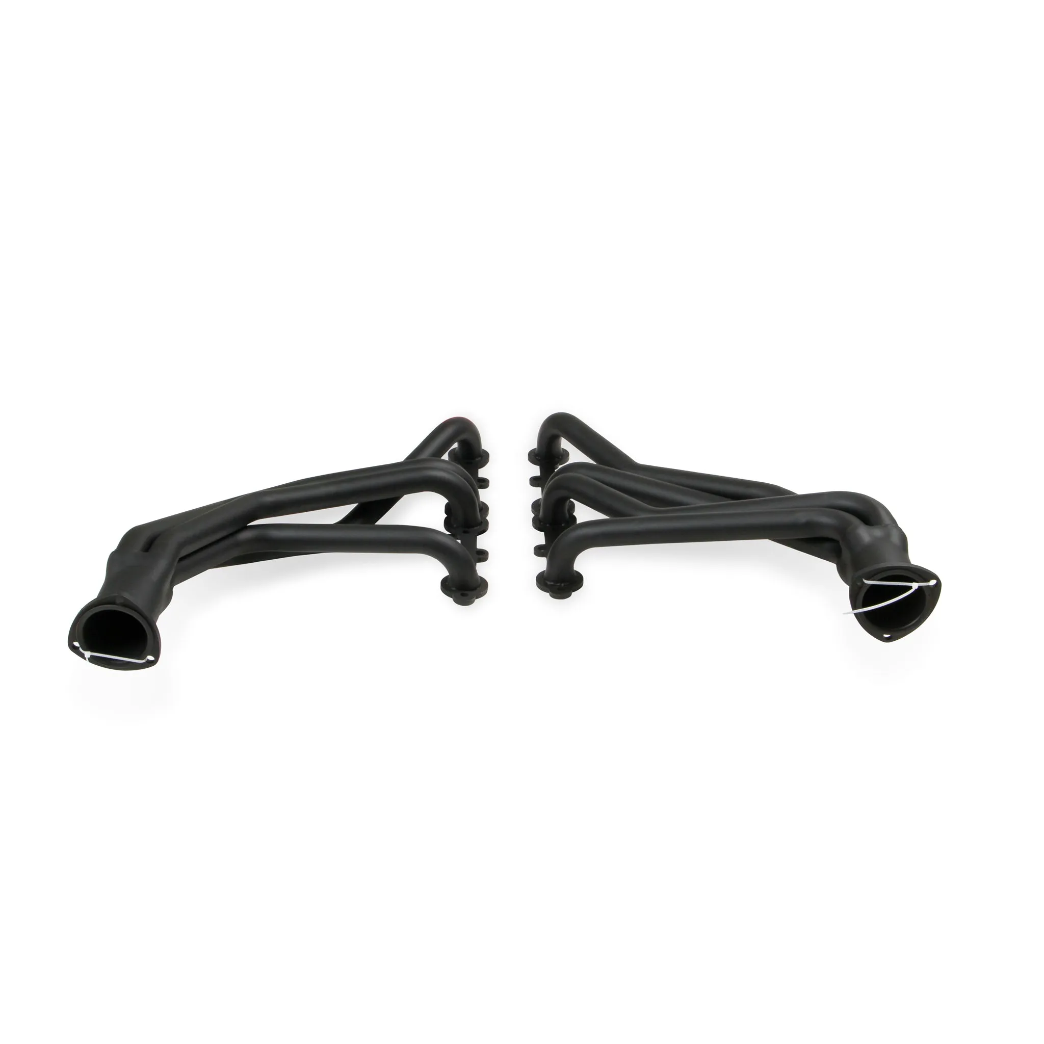 Flowtech Long Tube Headers - 1966-87 Chevy/GMC 1500/2500/3500/1988-91 Chevy/GMC 1-Ton Crew Cab - 283/400 - 1.5" - 3" Collector - Black Paint