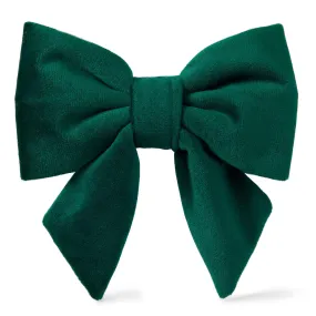 Forest Green Velvet Lady Dog Bow