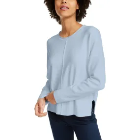 French Connection Womens Della Ribbed Trim Crew Neck Sweater