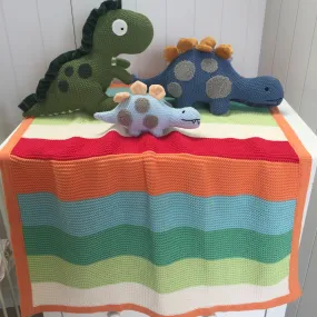 Funky Stripe Baby Boys Girls 100% Cotton Soft Knit Blanket Sale