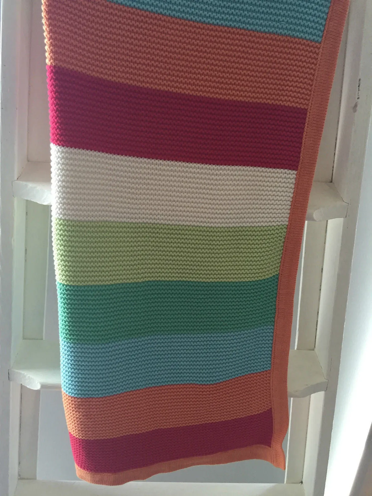 Funky Stripe Baby Boys Girls 100% Cotton Soft Knit Blanket Sale