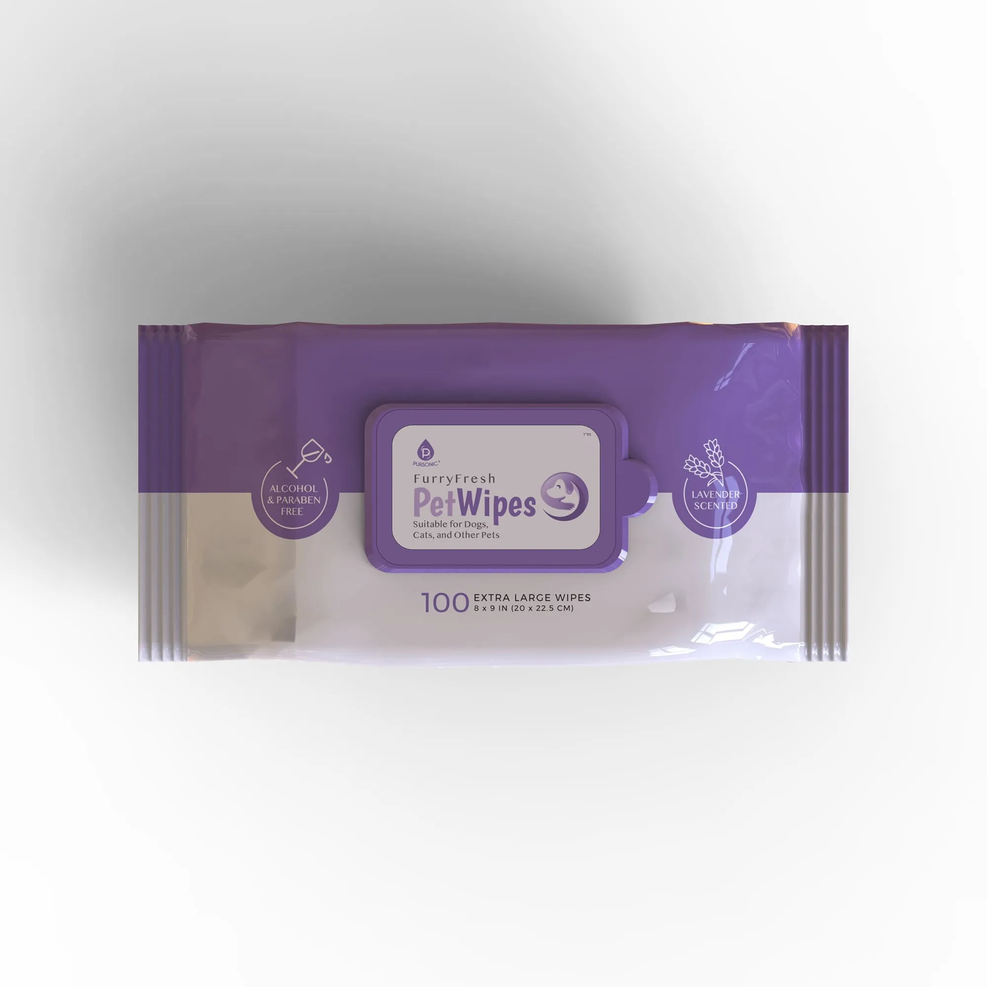 Furry Fresh Pet Wipes - Lavender Scented, 100 Extra Large Wipes