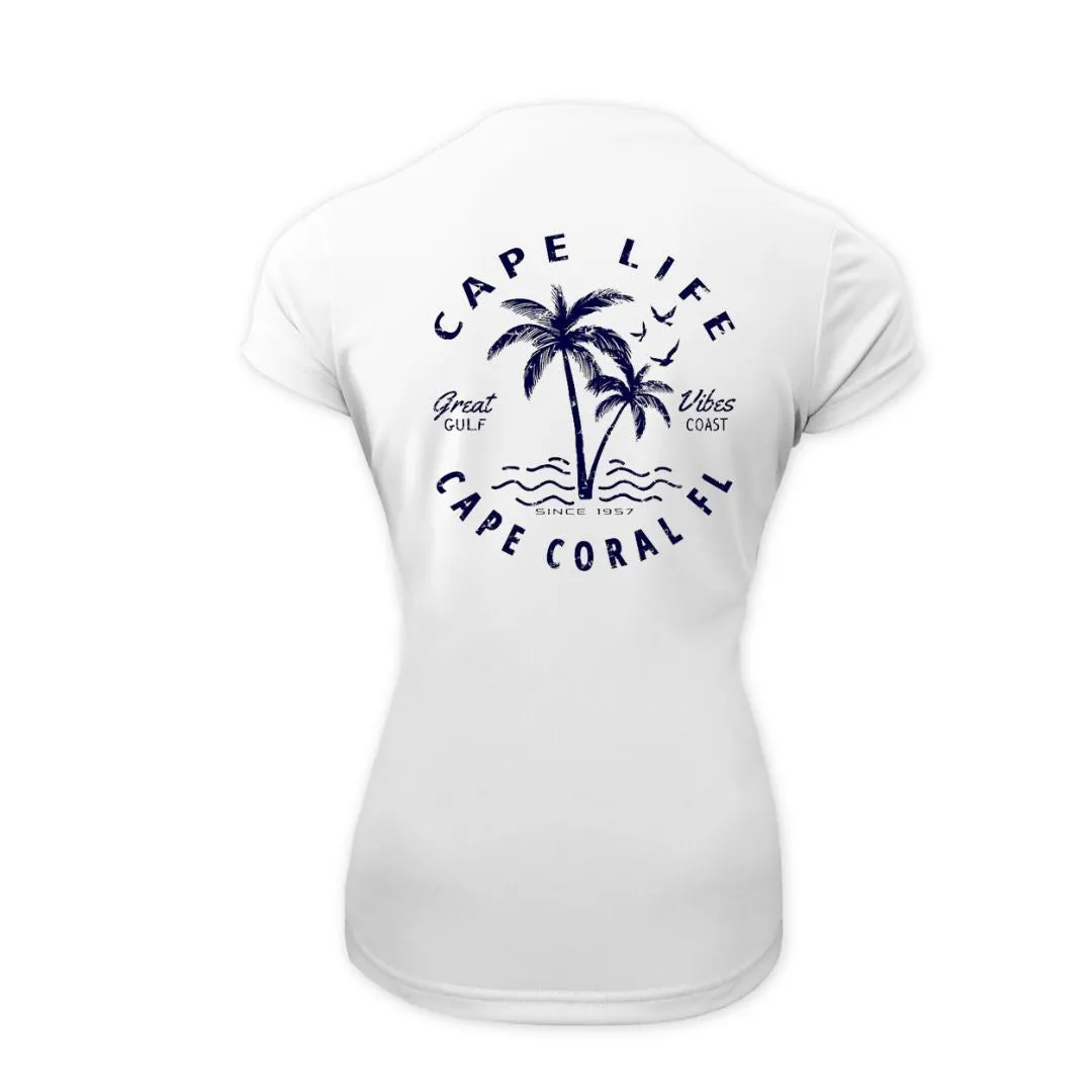 Great Vibes Women's Sun Shirt - UPF50 Sun Protection Graphic Tee