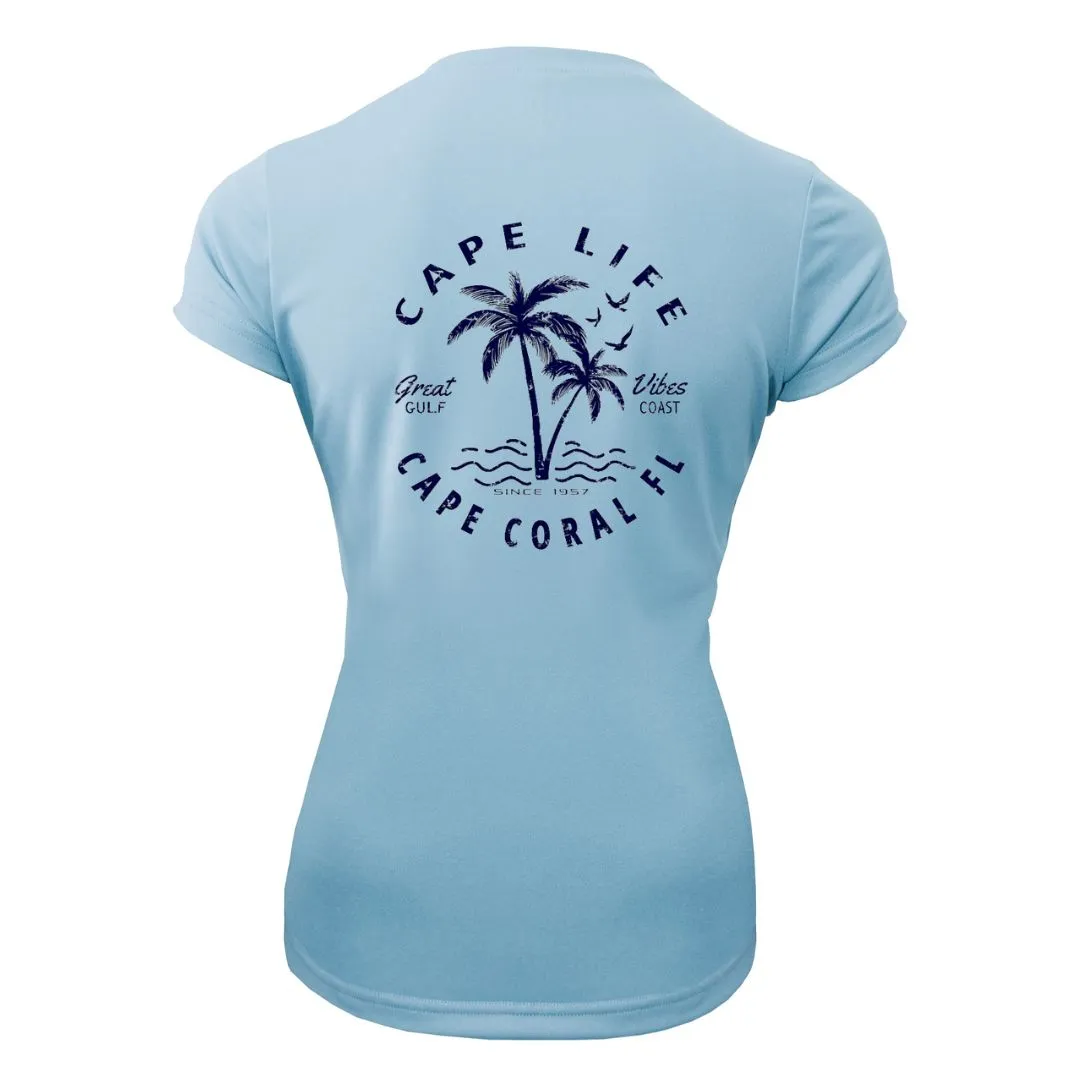 Great Vibes Women's Sun Shirt - UPF50 Sun Protection Graphic Tee