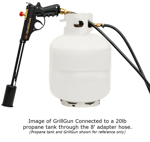 GrillGun 8' Adapter Hose for 20lb Propane Tanks