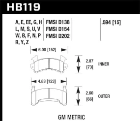 Hawk Disc Brake Pads - Blue 9012 w/ 0.594 Thickness