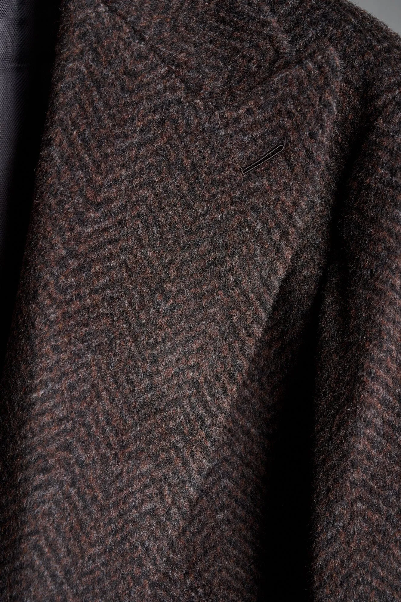 Herringbone Wool Blend Overcoat