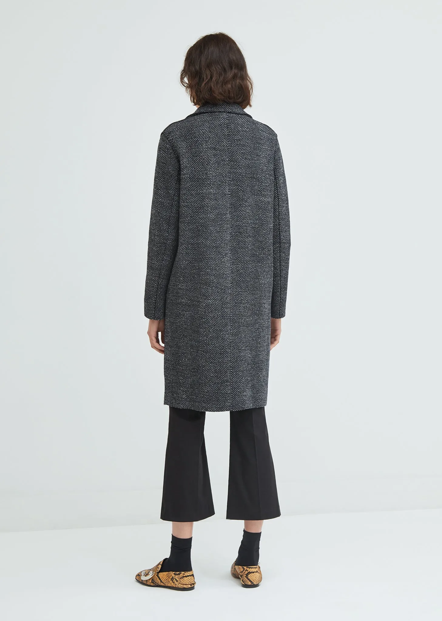 Herringbone Wool Overcoat