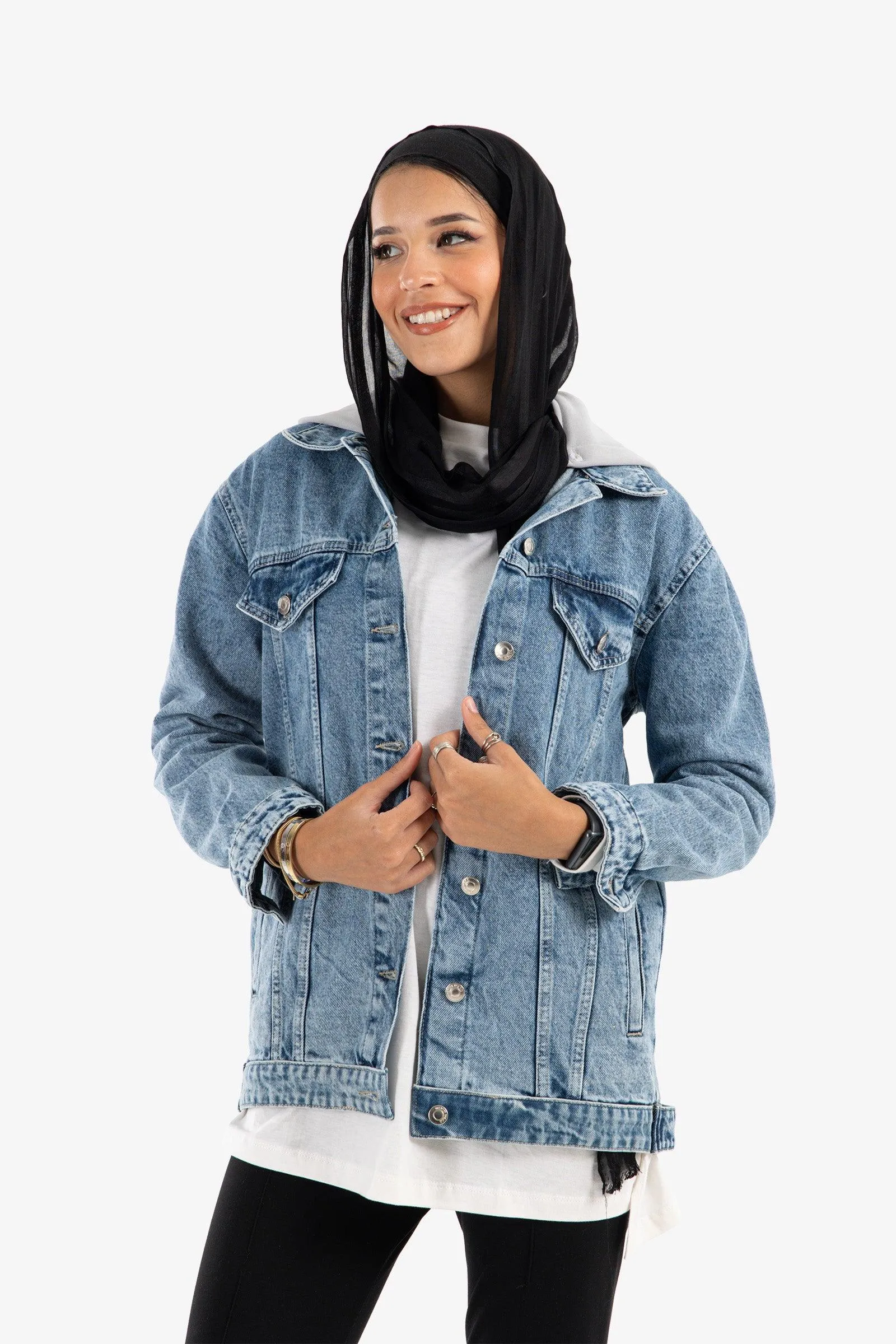 Hooded Denim Jacket