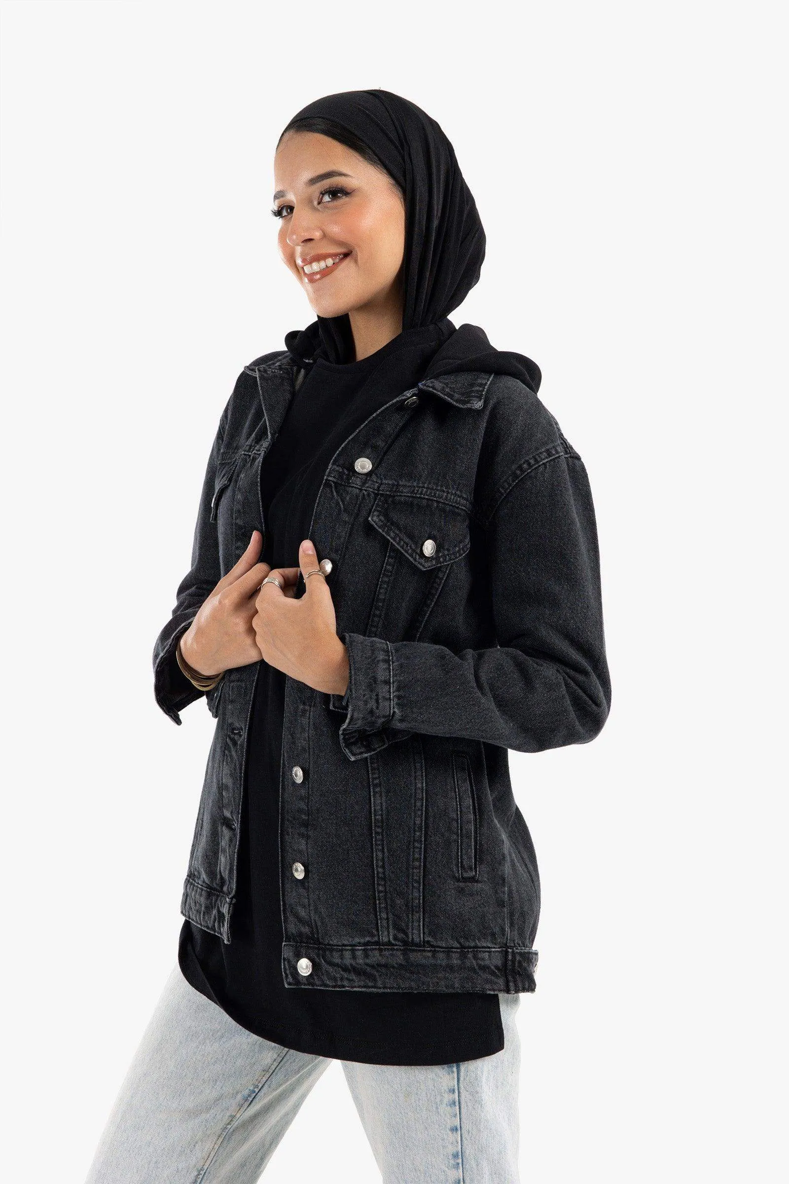 Hooded Denim Jacket