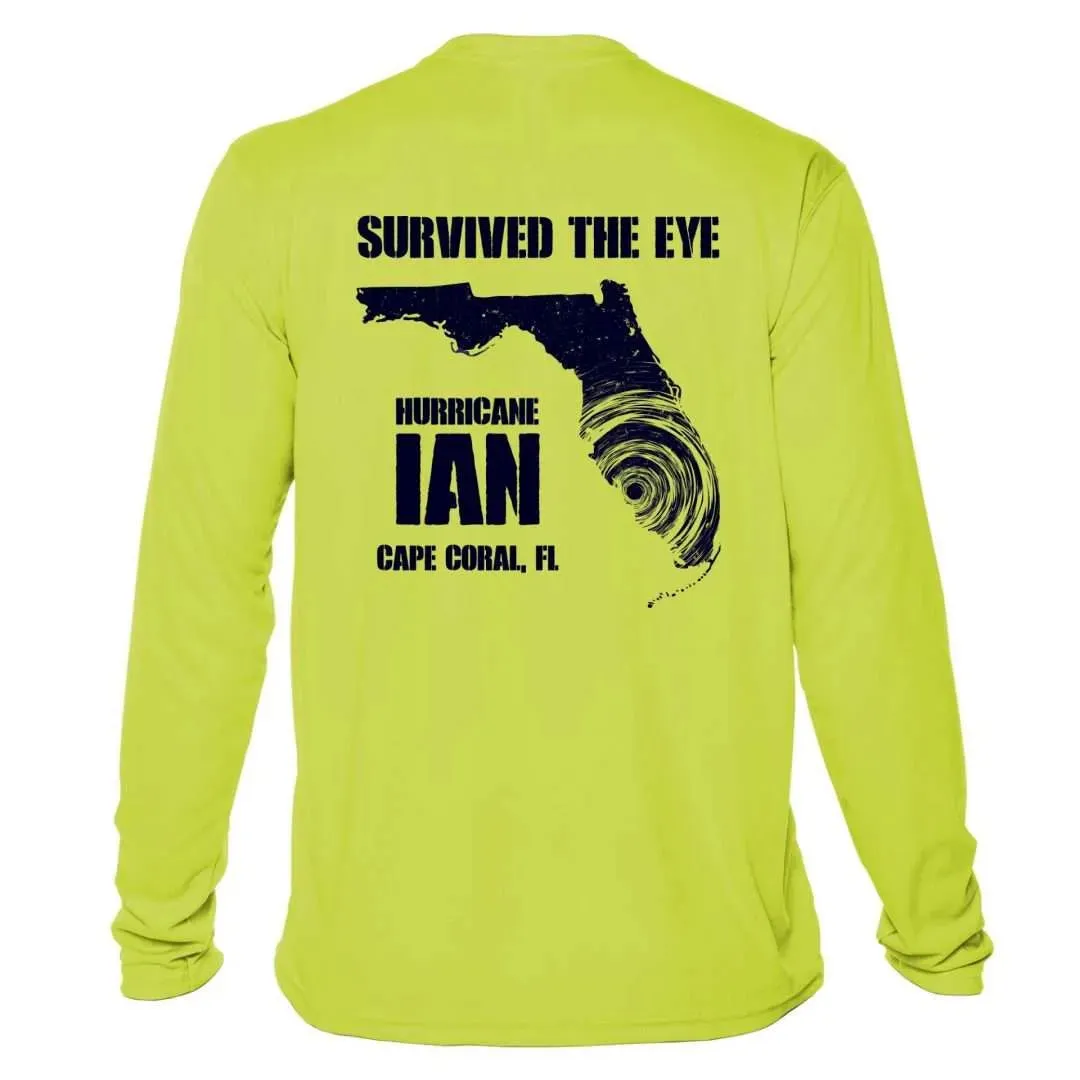 I Survived the Eye: Hurricane Ian - UPF50 Dryfit Shirt Black Graphic