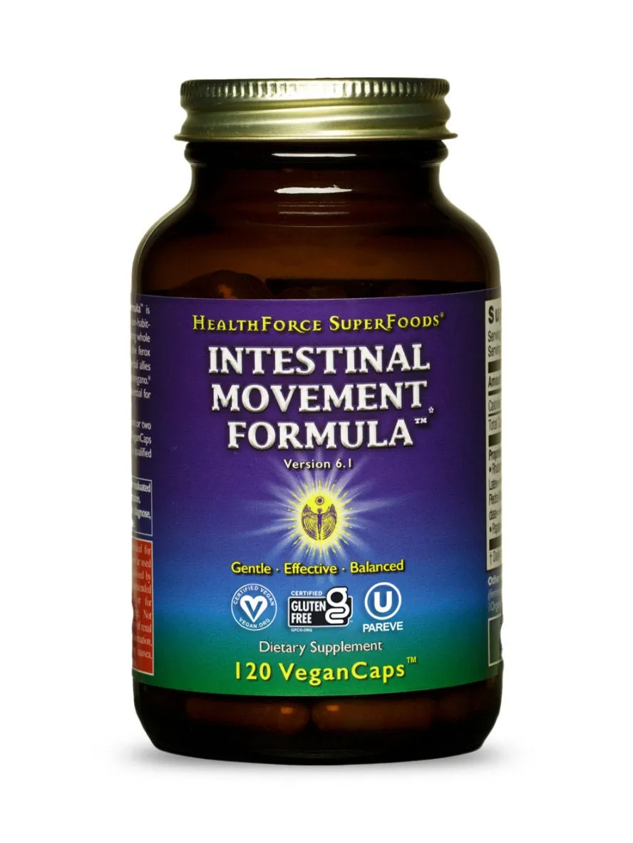 Intestinal Movement Formula, 120 vegan caps, HealthForce SuperFoods